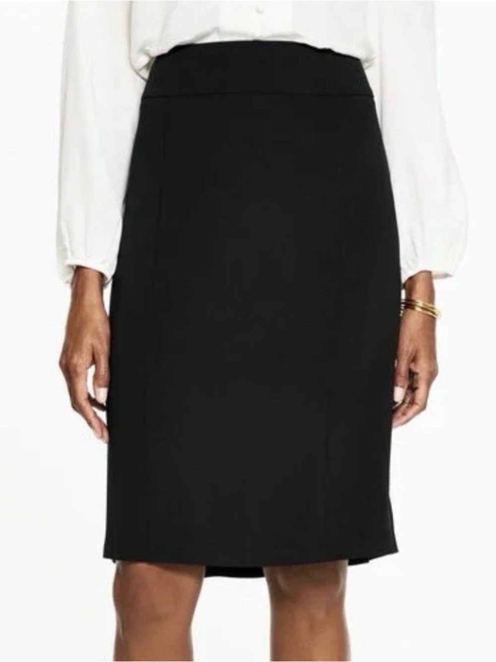 NwT Talbots Black Year Around Straight Skirt with Small Front Pocket size 6